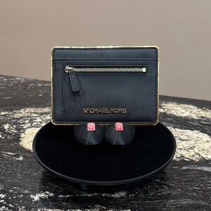 Michael Kors Black and Gold Card Wallet